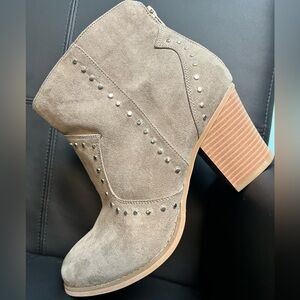 TORRID Studded Suede Ankle Boots